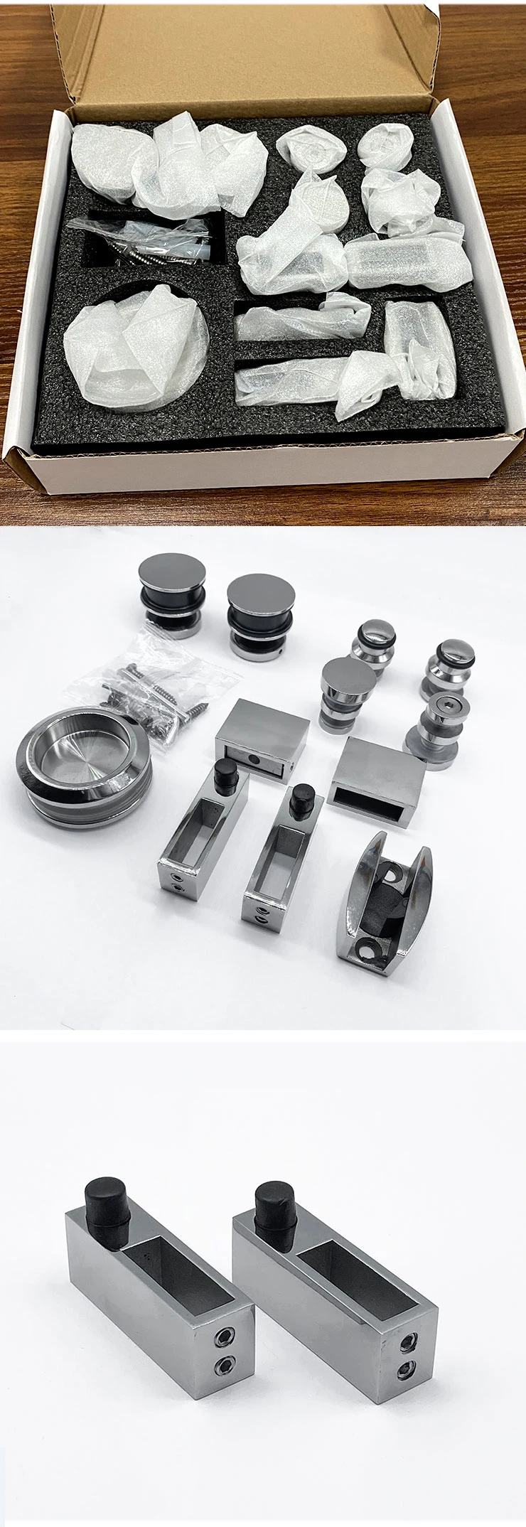 Bathroom Toilet Stainless Steel Glass Door Sliding Hardware Fitting Accessories