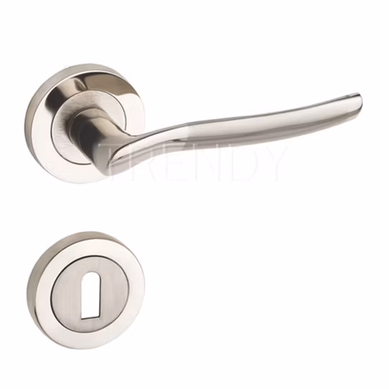 Quincaillerie de décoration en forme de vague de poignée de serrure de porte en alliage de zinc en aluminium de salle de bains de chambre à coucher (Z6023-ZR05)